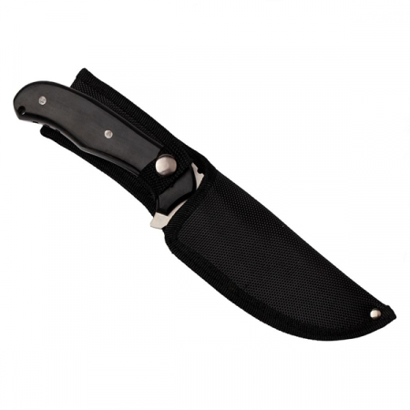 Cutit de supravietuire, IdeallStore®, Full Tang,  25 cm, Negru [8]