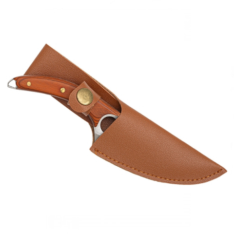Cutit de vanatoare, 16.5 cm, lemn, maro, teaca inclusa [4]