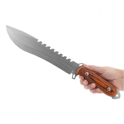 Cutit de vanatoare, 38 cm, maro, teaca inclusa [5]