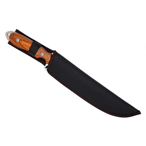 Cutit de vanatoare, 38 cm, maro, teaca inclusa [4]