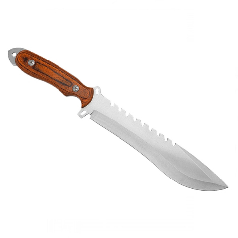 Cutit de vanatoare, 38 cm, maro, teaca inclusa [3]
