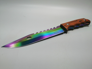 Cutit de vanatoare IdeallStore®, Wood Rainbow, 33 cm, multicolor [2]