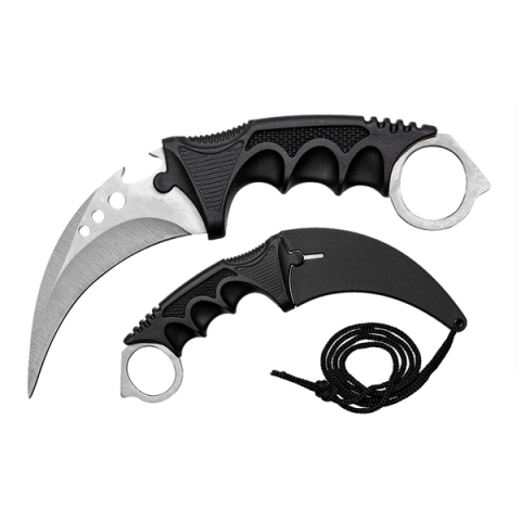 Set doua cutite karambit vanatoare DEPOX®, lamă fixă, oțel inoxidabil 420, gri, 19 cm [3]