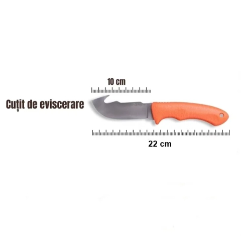Cutit de vanatoare, DEPOX®, Portocaliu, 22 cm [2]