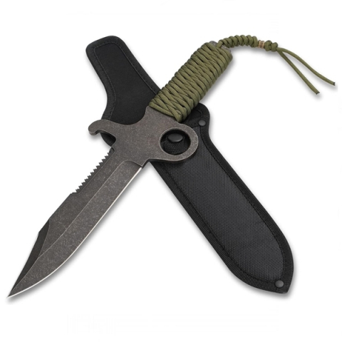 Cuțit de vânătoare Full Tang, IdeallStore®, kaki, 34 cm