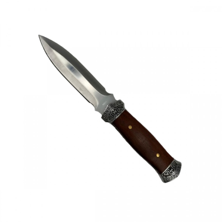 Cutite vanatoare - Cutit de vanatoare Hunter Wood IdeallStore® , 29 cm , otel inoxidabil , husa inclusa
