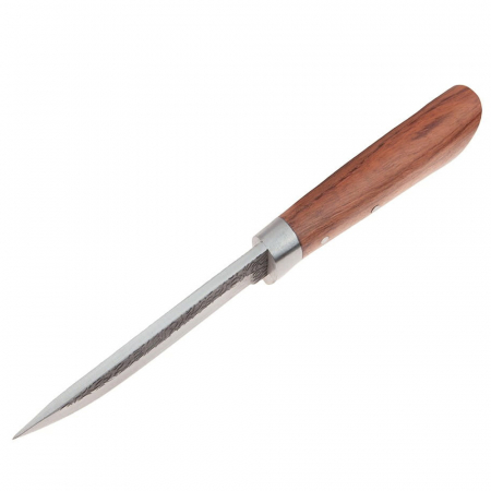Cutit de vanatoare IdeallStore®, Adventure Accuracy, otel damasc, 25 cm, maner lemn, maro, husa piele [5]