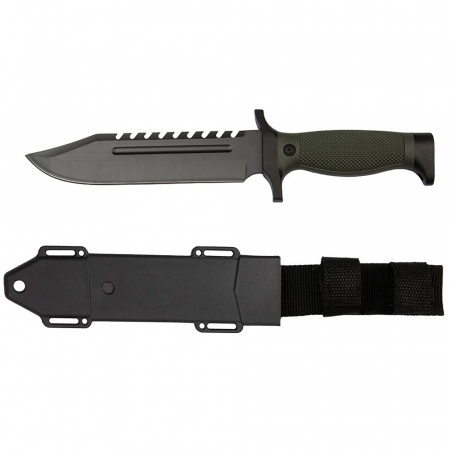 Cutite vanatoare - Cutit de vanatoare IdeallStore®, Assault Specialist, 30 cm, negru, teaca inclusa