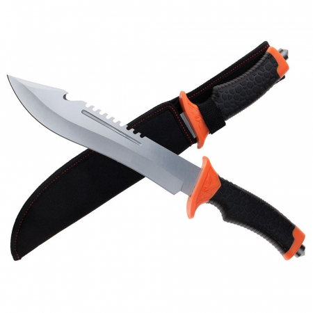 Cutit de vanatoare IdeallStore®, Camping Helper, negru 36 cm, teaca inclusa [1]