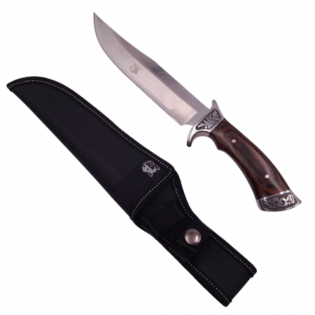 Cutit de vanatoare IdeallStore®, Celtic Spirit, argintiu, 30.5 cm, teaca inclusa [0]