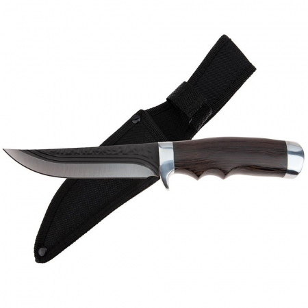 Cutit de vanatoare IdeallStore®, Clasic State, otel inoxidabil, 25 cm, maro [0]