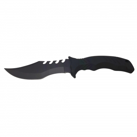 Cutit de vanatoare IdeallStore®, Comando Blade, 28.5 cm, otel inoxidabil, negru, teaca inclusa [1]