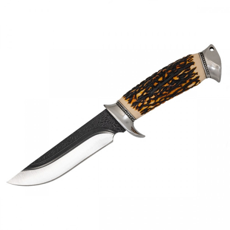 Cutite & seturi de cutite - Cutit de vanatoare, IdeallStore®, Deer Corn, 26 cm, Otel inoxidabil