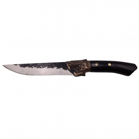 Cutite vanatoare - Cutit de vanatoare IdeallStore®, Dragon Breath, otel inoxidabil, maner lemn, 33.5 cm, negru