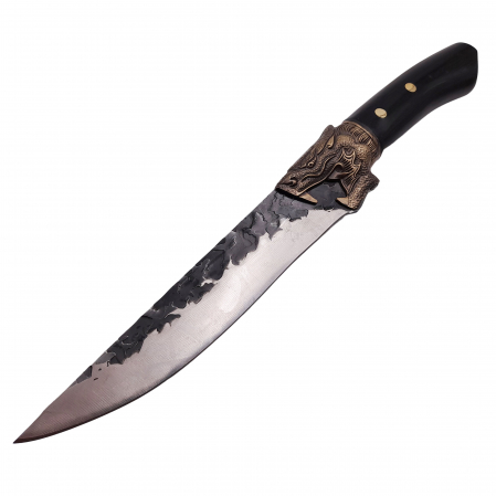 Cutit de vanatoare IdeallStore®, Dragon Breath, otel inoxidabil, maner lemn, 33.5 cm, negru [1]