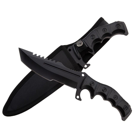 Cutite vanatoare - Cutit de vanatoare IdeallStore®, Galaxy Element, 30.5 cm, otel inoxidabil, Negru