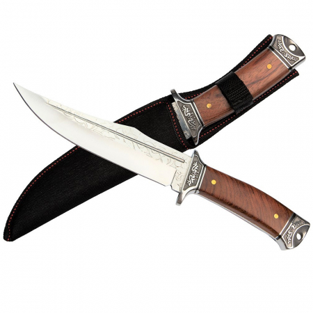 Cutite vanatoare - Cutit de vanatoare IdeallStore®, Elvish Legacy, otel inoxidabil, 31 cm, maro, teaca inclusa