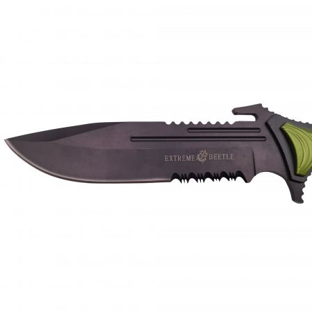 Cutit de vanatoare IdeallStore®, Extreme Beetle, verde, 29 cm, teaca inclusa [4]