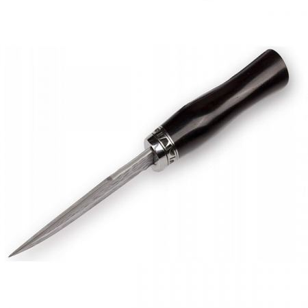 Cutit de vanatoare, IdeallStore®, Fixed Blade, Husa Piele, Otel Damasc, Negru [3]