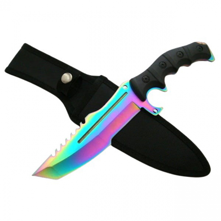 Cutite vanatoare - Cutit de vanatoare IdeallStore®, Element, 30.5 cm, otel inoxidabil, multicolor