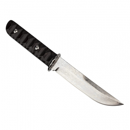 Cutit de vanatoare IdeallStore®, Hell Raiser, maro, 23.5 cm, otel damasc, teaca piele [4]