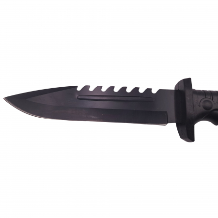Cutit de vanatoare IdeallStore®, Hunting Etiquette, 29 cm, otel inoxidabil, negru [4]