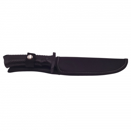 Cutit de vanatoare IdeallStore®, Hunting Etiquette, 29 cm, otel inoxidabil, negru [5]