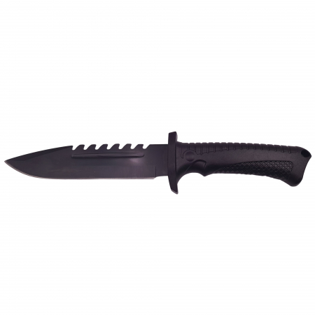 Cutit de vanatoare IdeallStore®, Hunting Etiquette, 29 cm, otel inoxidabil, negru [1]