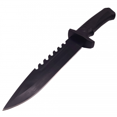 Cutit de vanatoare IdeallStore®, Hunting Etiquette, 29 cm, otel inoxidabil, negru [2]