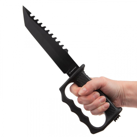 Cutit de vanatoare IdeallStore®, Juggernaut Assault, 31 cm, otel inoxidabil, negru [6]