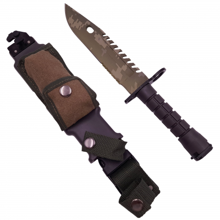 Cutite vanatoare - Cutit de vanatoare IdeallStore®, Jungle Blade, 32.5 cm, camuflaj, teaca inclusa