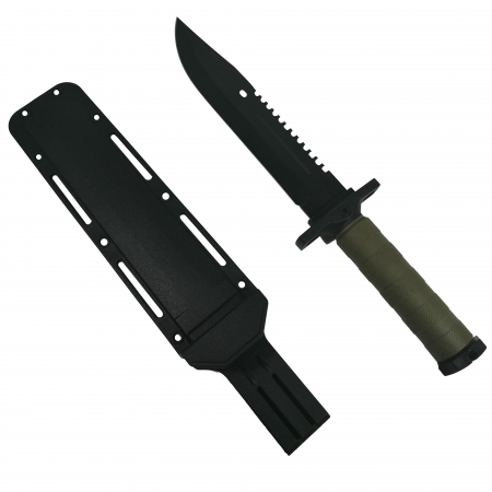 SPORT & TIMP LIBER - Cutit de vanatoare IdeallStore®, Jungle Helper, negru, 34.5 cm, teaca inclusa