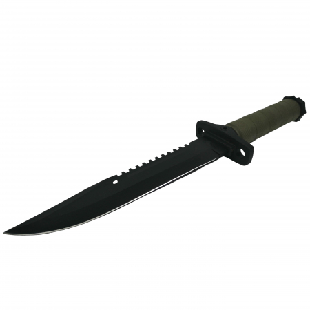 Cutit de vanatoare IdeallStore®, Jungle Helper, negru, 34.5 cm, teaca inclusa [2]