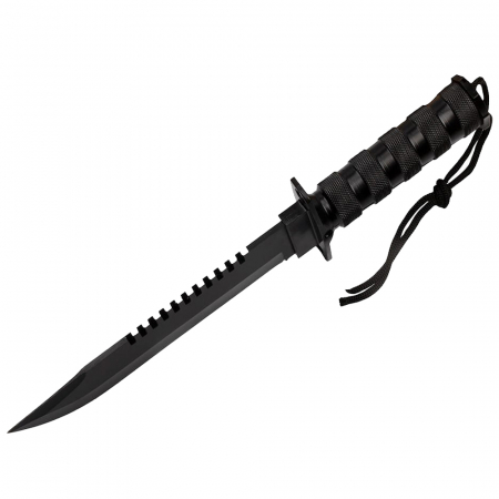 Cutit de vanatoare IdeallStore®, Last Survivor, multifunctional, negru 35 cm, teaca inclusa [5]