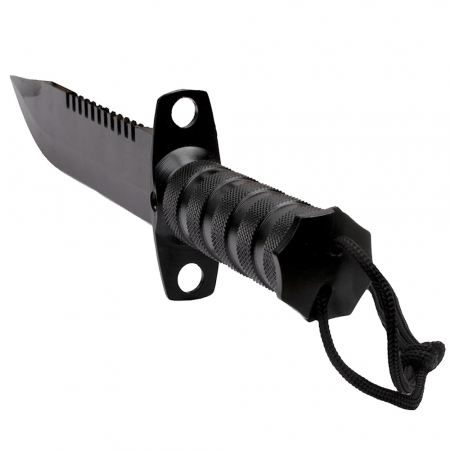 Cutit de vanatoare IdeallStore®, Last Survivor, multifunctional, negru 35 cm, teaca inclusa [8]
