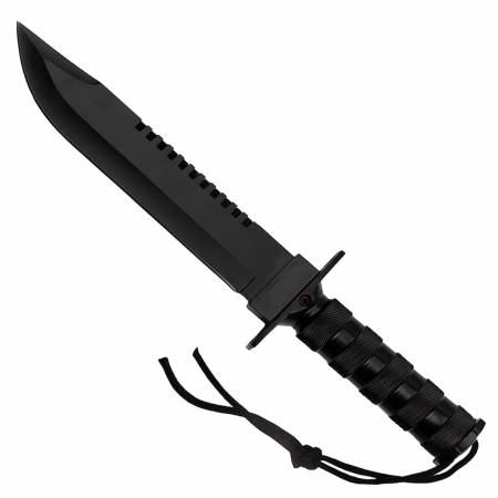Cutit de vanatoare IdeallStore®, Last Survivor, multifunctional, negru 35 cm, teaca inclusa [4]