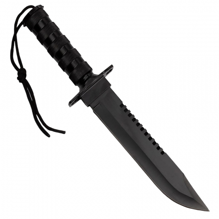 Cutit de vanatoare IdeallStore®, Last Survivor, multifunctional, negru 35 cm, teaca inclusa [6]