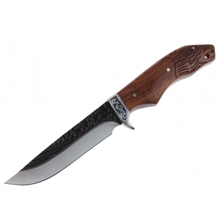 Cutit de vanatoare IdeallStore®, Lion Blade, 25 cm, otel inoxidabil, maro, teaca inclusa [1]