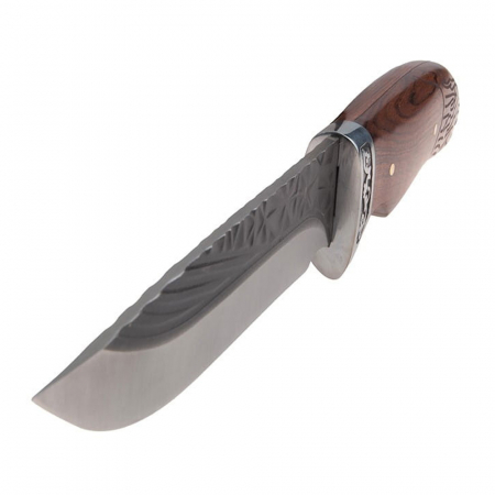 Cutit de vanatoare IdeallStore®, Lion Blade, 25 cm, otel inoxidabil, maro, teaca inclusa [5]