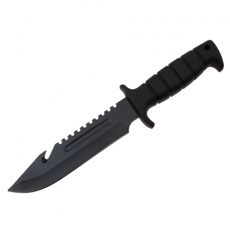 Cutite vanatoare - Cutit de vanatoare IdeallStore®, Military Assault, 29 cm, negru, teaca inclusa