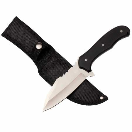 Cutite vanatoare - Cutit de vanatoare IdeallStore®, Old Future, otel inoxidabil, 25 cm, negru, teaca inclusa