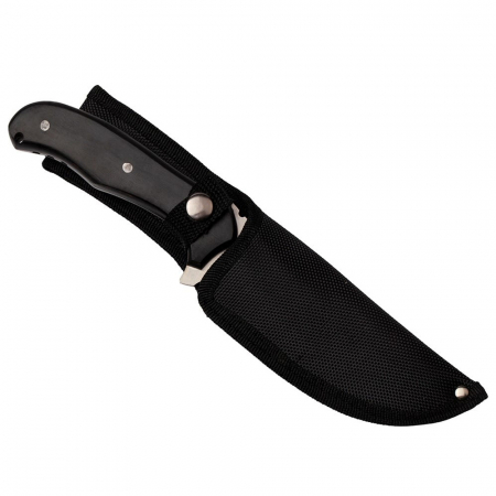 Cutit de vanatoare IdeallStore®, Old Future, otel inoxidabil, 25 cm, negru, teaca inclusa [8]
