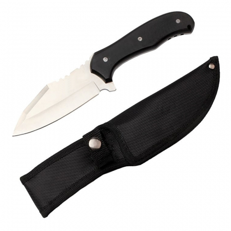 Cutit de vanatoare IdeallStore®, Old Future, otel inoxidabil, 25 cm, negru, teaca inclusa [1]