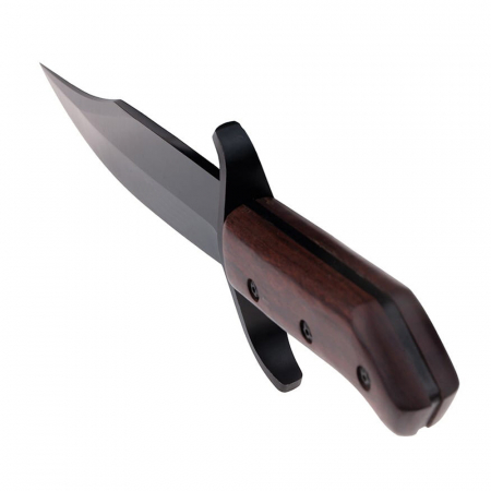 Cutit de vanatoare IdeallStore®, Pilgrim Dagger, 33 cm, otel inoxidabil, negru, husa inclusa [6]