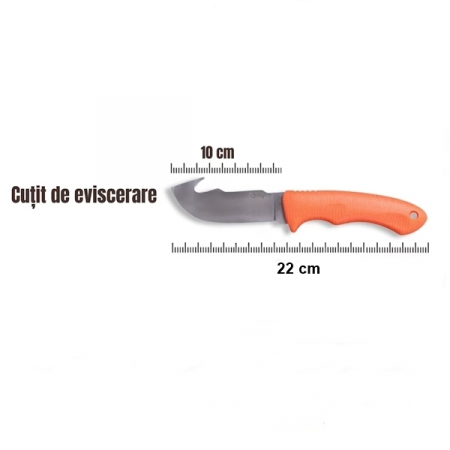 Cutit de vanatoare, IdeallStore®, Portocaliu, 22 cm [2]