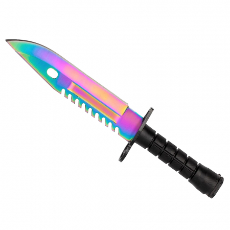 Cutit de vanatoare IdeallStore, Rainbow Rambo, 32.5 cm, multicolor, teaca inclusa [7]