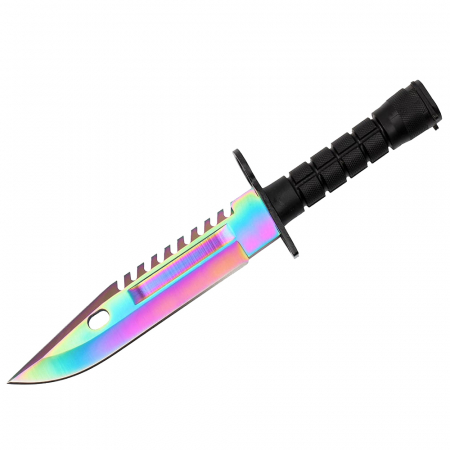 Cutit de vanatoare IdeallStore®, Rainbow Spirit, multicolor, 32.5 cm, teaca inclusa [1]