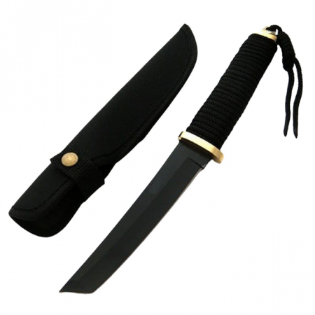 Cutit de vanatoare IdeallStore®, Samurai Sempai, 28 cm, negru, teaca inclusa [4]