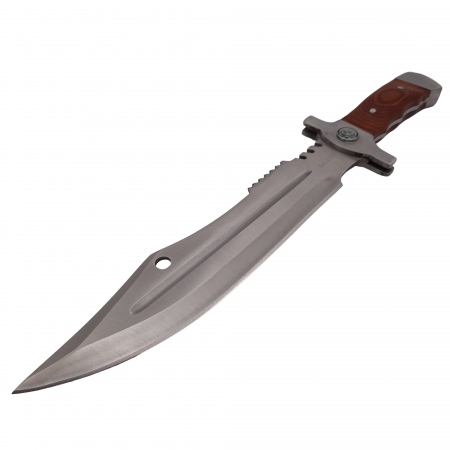 Cutit de vanatoare IdeallStore®, Silver Saber, gri, 35 cm, teaca inclusa [4]