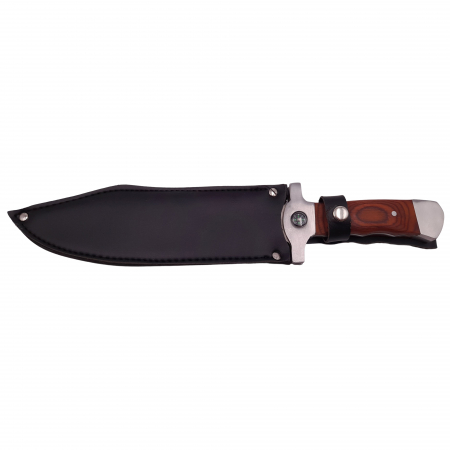 Cutit de vanatoare IdeallStore®, Silver Saber, gri, 35 cm, teaca inclusa [5]